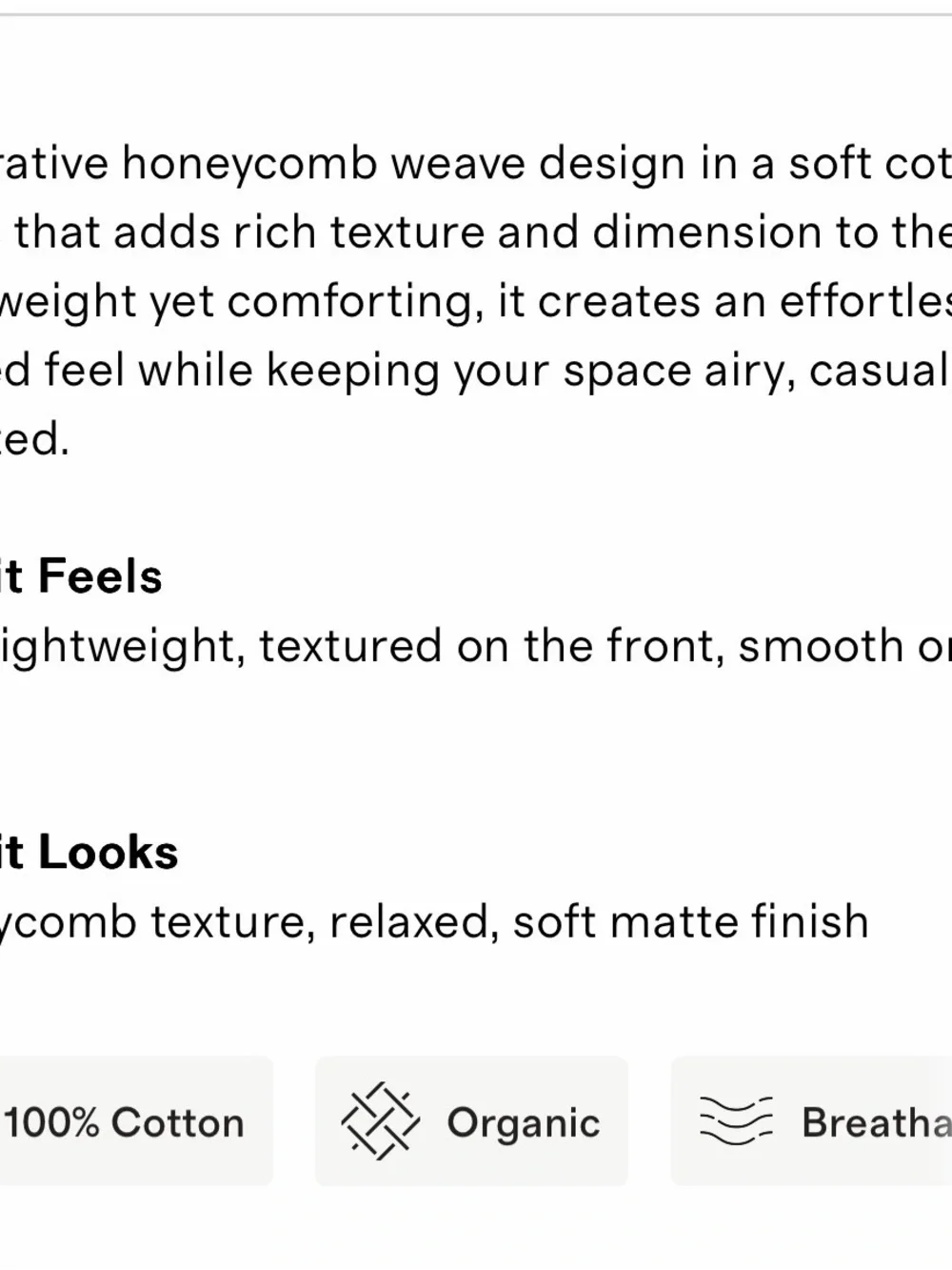 Organic Luxe Honeycomb Duvet Cover Set in Sand King/ CalKing